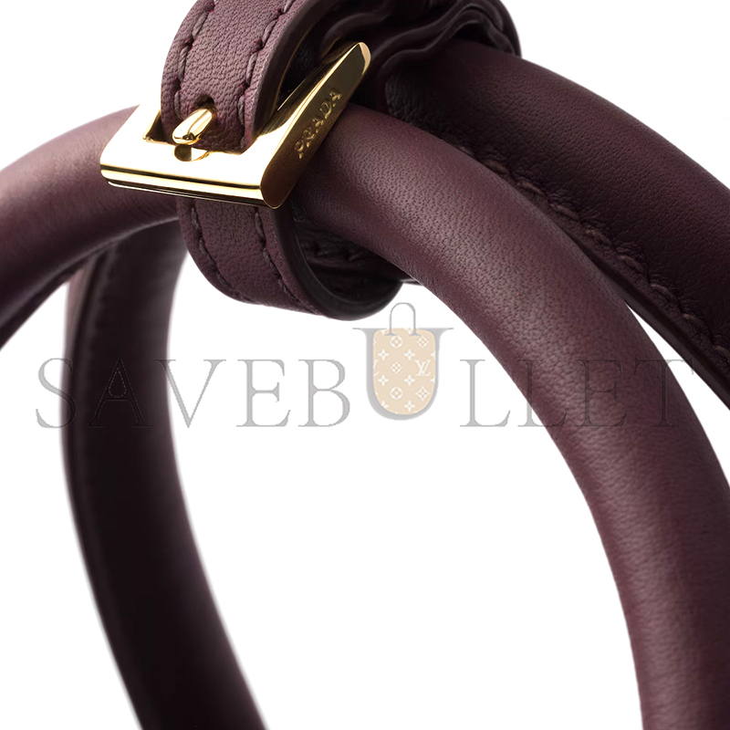 PRADA BUCKLE MEDIUM SUEDE BAG WITH BELT 1BA434 (32*23*11cm) PRADA BUCKLE MEDIUM SUEDE BAG WITH BELT 1BA434 (32*23*11cm)